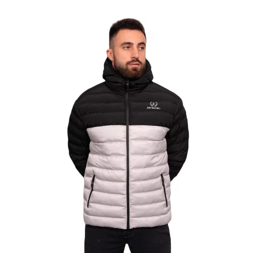 Just Emporio męska kurtka z kapturem dla dorosłych, czarna/szara, Czarny/Szary, S