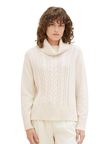 TOM TAILOR Sweter damski, 17573 - Soft Beige Melange, L