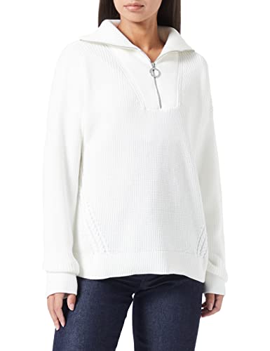 Tommy Hilfiger Damski sweter z zamkiem błyskawicznym Hayana Cable, Ecru, S
