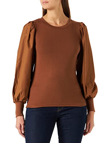 KAFFE Damska bluzka Puff Sleeves, Toffee, L