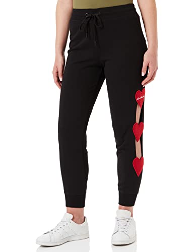 Love Moschino Damskie spodnie typu jogger, krój regularny, Czarny, 42