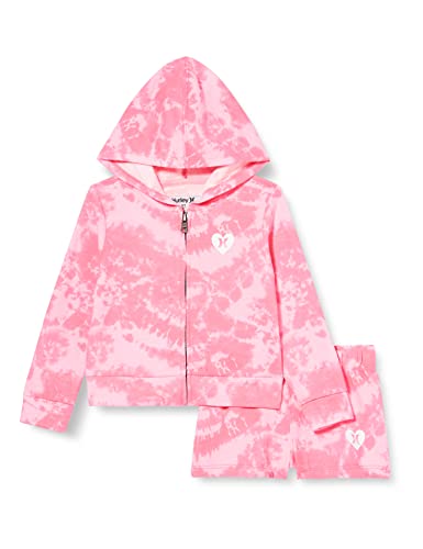 Hurley Hrlg French Terry Zestaw spodenek Bluza chłopięca, Różowy (Hyper Pink), 24