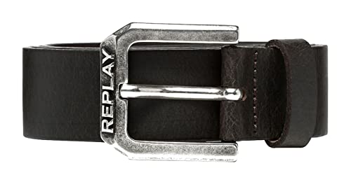 Replay Męski pasek AM2657, 128 Black Brown, 100, 128 Black Brown