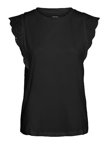 VERO MODA Vmhollyn Ss Noos Top damski, czarny, XXL