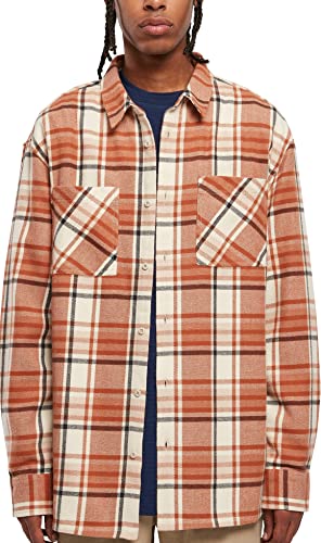 Urban Classics Męska koszula z długimi liśćmi, w kratce soft seagrass/czerwona, XXL, Zielony zielony, XXL