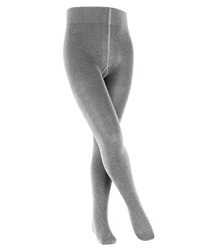 FALKE Uniseks - dzieci Rajstopy Family K TI Zrównoważona Bawełna grube jednokolorowe 1 Para, Szary (Light Grey 3400), 98-104 (2-3 lata)