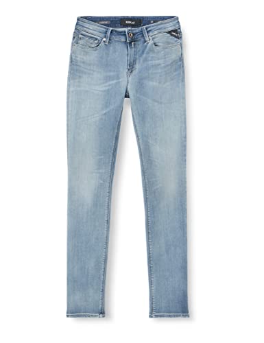 Replay Dżinsy damskie Luzien Skinny-Fit Hyperflex Bio ze stretchem, niebieskie (Medium Blue 009), 23 W / 30 L, 009 Medium Blue, 23W / 30L