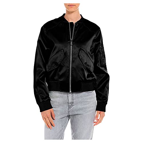 Replay Kurtka damska W7758, 098 czarna, XXS, 098 BLACK, XXS