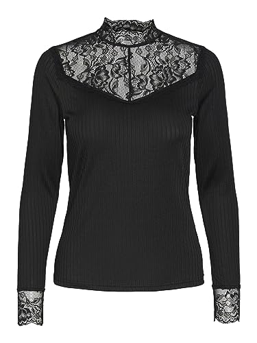 YAS BLACE LS TOP S NOOS, czarny, S