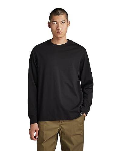 G-STAR RAW Essential Loose R T koszulka męska z długim rękawem, Czarny (Dk Black D23459-c784-6484), XXL
