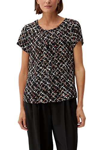 s.Oliver BLACK LABEL Bluzka damska, szara/czarna, 32