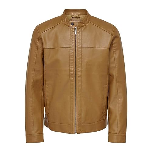 ONLY & SONS męska kurtka przejściowa mike, jasnobrązowy, XL