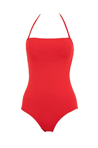 DeFacto Damski strój kąpielowy, regularny krój, tankini, bikini, damski kostium kąpielowy, kostium kąpielowy dla kobiet, czerwony, XS
