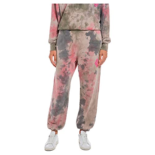 Replay Spodnie damskie W8072A o luźnym stylu, 010 leśny/różowy, XS, 010 Forest/różowy, XS