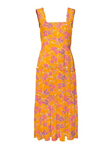 VERO MODA Sukienka damska Vmmenny Sl Smock Calf Dress WVN Ga, Radiant Yellow/Aop: mille, XS
