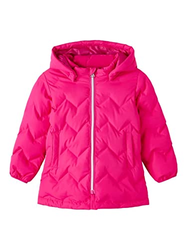 NAME IT Girl's NKFMALENE Puffer Jacket Camp kurtka, różowa Peacock, 140, Pink Peacock, 140 cm