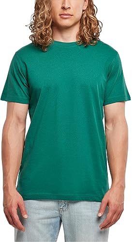 Build Your Brand Męski Basic okrągły dekolt, męski T-shirt o klasycznym kroju, dostępny w wielu kolorach, rozmiary XS-5XL, zielony, XL