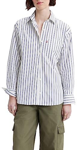 Levi's NOLA damska koszulka oversized, Jenny Stripe Crown Blue, S