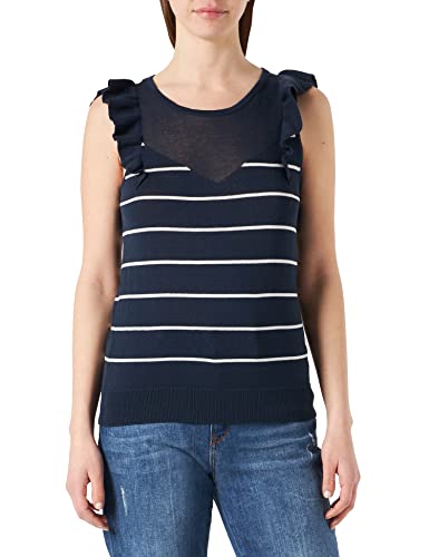 Naf Naf Damski sweter Matrim, niebieski morski/ecru, S