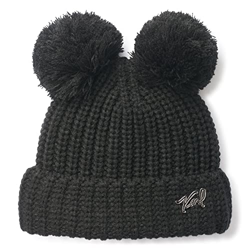 Karl Lagerfeld Paris Cozy Hat damska czapka z zimną pogodą, czarny, jeden rozmiar