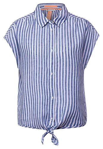 Street One Damska bluzka lniana A343093, Creamy Blue, 38 (DE)