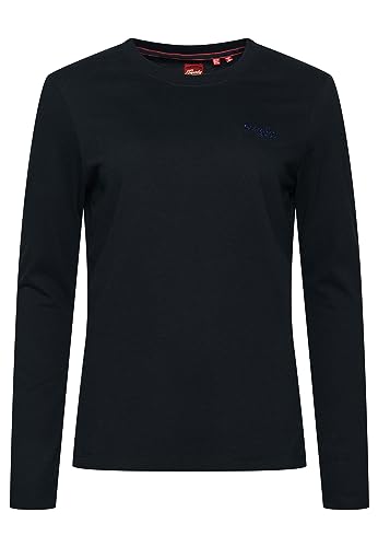 Superdry Vintage Logo L/S Top W6011645A Eclipse Navy 14 Kobieta, Eclipse Navy, 40