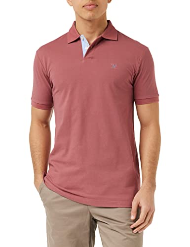 Hackett London Męska koszulka polo w paski, Dusty Rose, S