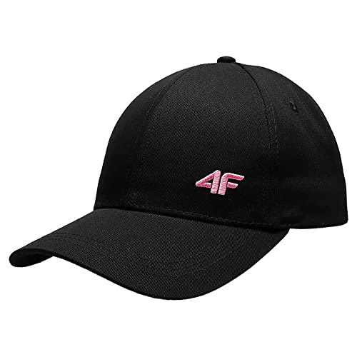 4F Czapka baseballowa damska, DEEP BLACK, M