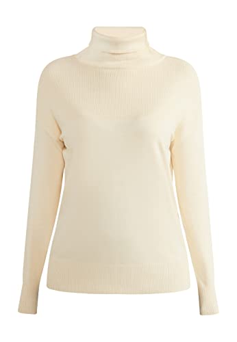 blonda Damski sweter z golfem z dzianiny 15624940-BL01, biały, XL/XXL, biały (wollweiss), XL-XXL