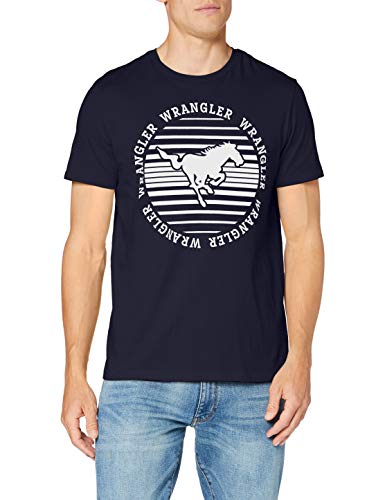 Wrangler Męski T-Shirt Circle Tee, grantowy, L