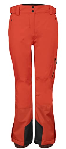 Killtec Damskie spodnie funkcyjne/spodnie narciarskie z zabezpieczeniem krawędzi i osłoną przeciwśnieżną KSW 138 WMN SKI PNTS, neon-Coral, 36, 38868-000