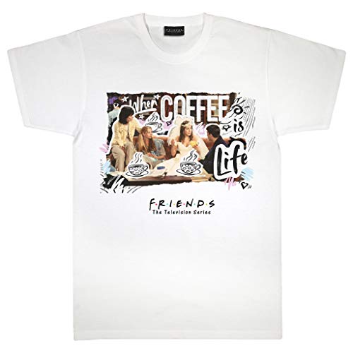 T-shirt męski Friends When Coffee is Life | Oficjalny produkt | Klasyczny Sitcom, Central Perk, Pomysł na prezent dla chłopców