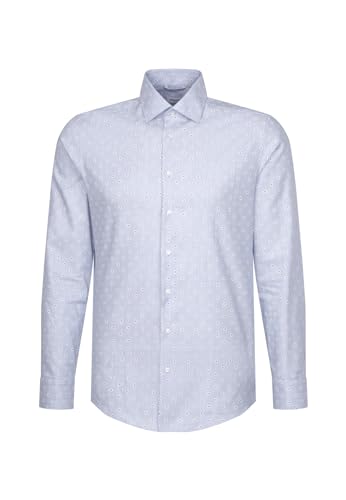 Seidensticker Męska koszula slim fit z długim rękawem, jasnoniebieski, 41