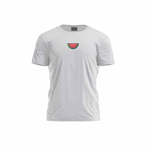 Bona Basics, Męski T-shirt z cyfrowym nadrukiem,% 70% bawełna% 30 poliester, szary, na co dzień, męskie topy, rozmiar: L, szary, L