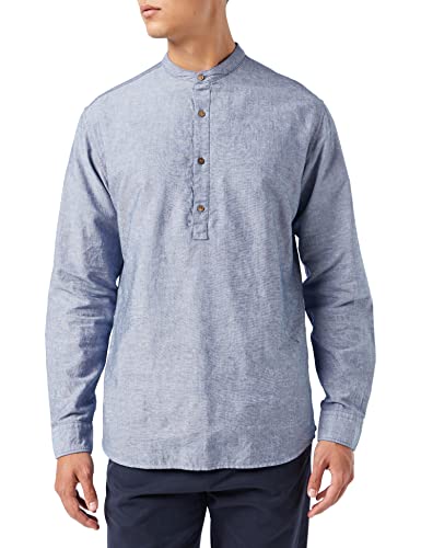 JACK & JONES Koszula męska z półguzikami, Faded Denim/Fit:slim fit, M
