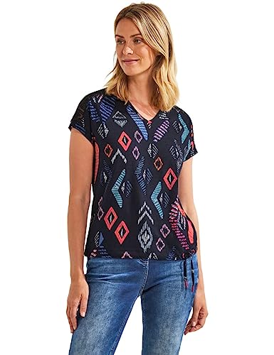 Cecil Damska koszulka koronkowa, niebieski, M