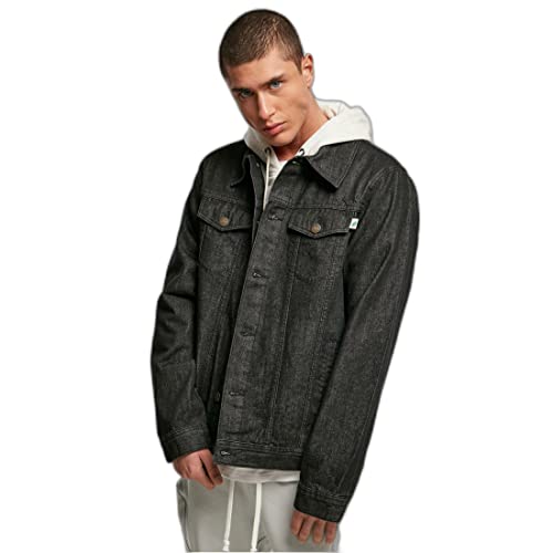 Urban Classics Męska kurtka z bawełny organicznej Organic Basic Denim Jacket dla mężczyzn dostępna w 2 kolorach, rozmiary XS – 5XL, Black washed, M