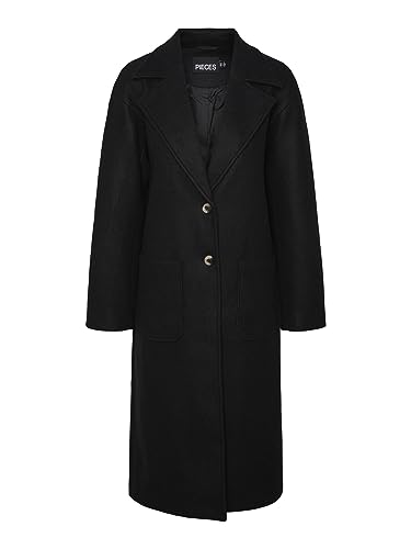 Bestseller A/S Pcjeli długi płaszcz damski, czarny, XL