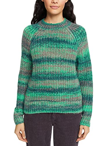 edc by ESPRIT Damski sweter 112CC1I308, 370/TEAL Green, S