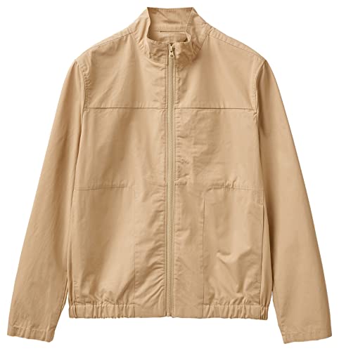 United Colors of Benetton Kurtka męska 2w3lun01w lekka kurtka bawełniana, beżowa 393, L, beżowy 393, L