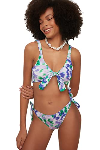 Trendyol Damski dół od bikini z niskim stanem, normalny, liliowy, 38