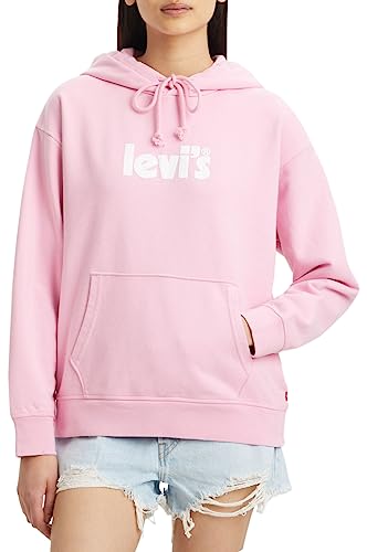 Levi's Damska bluza z kapturem Graphic Standard, Graphic Standard Hoodie Ssnl Poster Logo Prism różowa, XXS