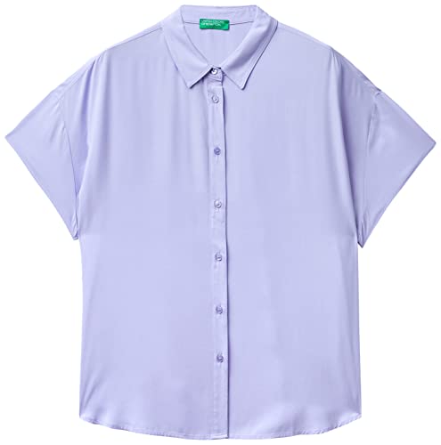 United Colors of Benetton Damska koszula 5wpwdq01 m, fioletowa 2h0, XL, Fioletowy 2h0, XL