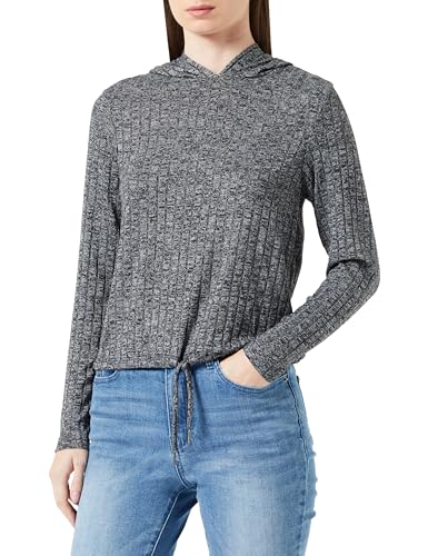 ONLY Onlclea L/S Hood Top JRS sweter damski, ciemnoszary melanż, XS