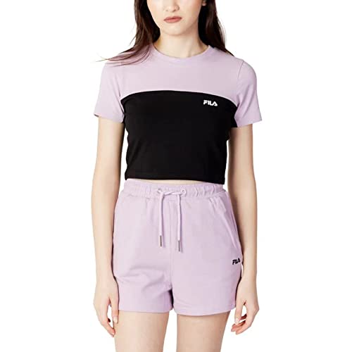 FILA Damska koszulka BARDOLINO Black-Fair Orchid, XL, Black-fair Orchid, XL