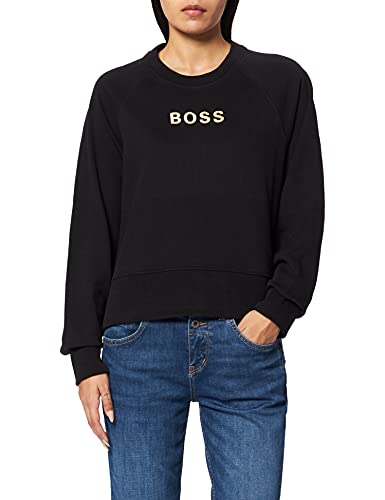 BOSS Damska bluza C_elia_złota, czarny (Black1), XS