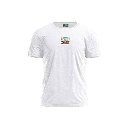 Bona Basics, Nadruk cyfrowy, męski t-shirt basic,% 100 bawełna, biały, casualowy, męskie topy, rozmiar: XL, biały, XL