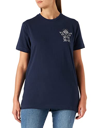 Springfield Serce Tropikalne Kwiaty, Piasek, Regularny T-shirt damski, Piasek, S