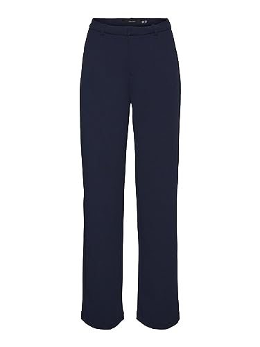 VERO MODA Spodnie damskie VMZAMIRA MR Slim Straight Pant GA Tall, granatowy blezer, L x 36L