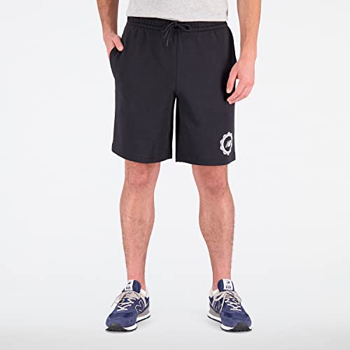 New Balance Męskie sportowe sezonowe szorty frotte, Czarny, S